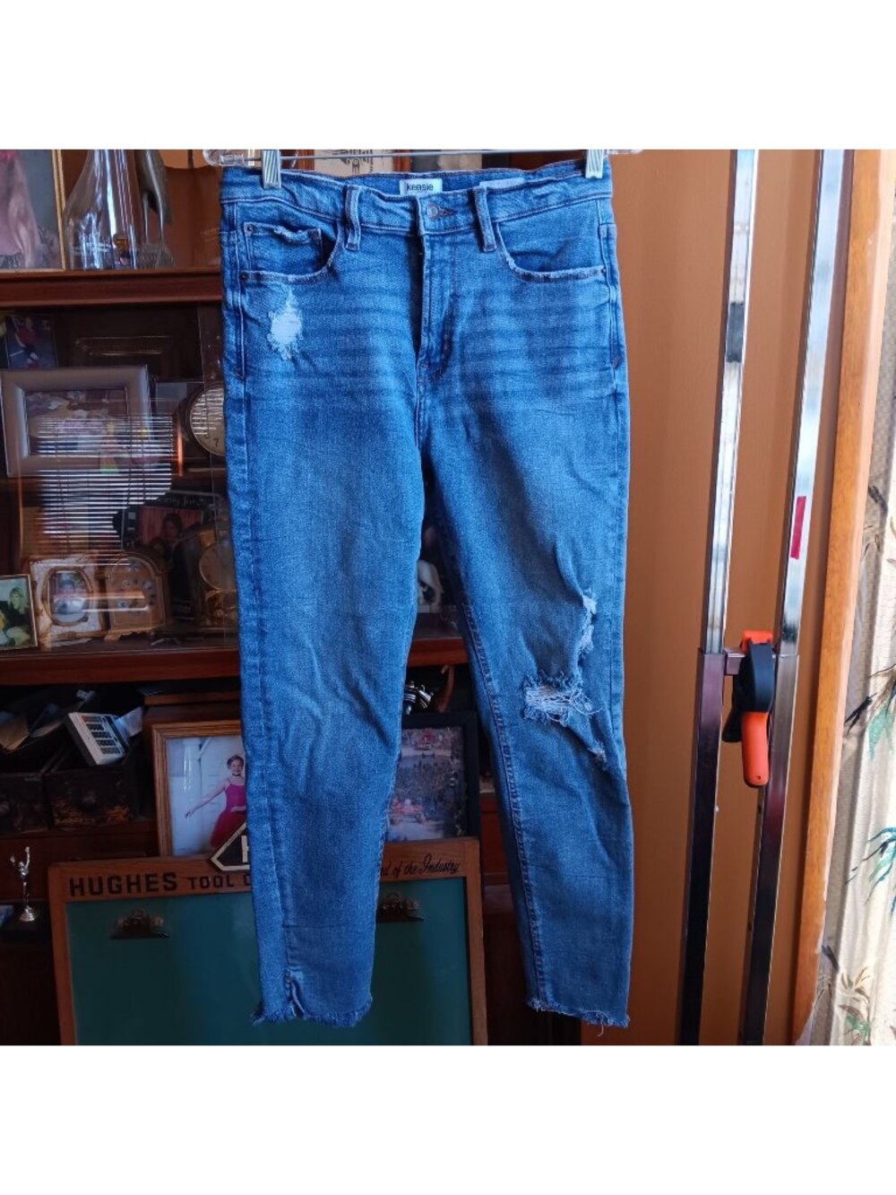 Kensie High-Rise Skinny Distressed Womens Jeans Size 10/30 Blue